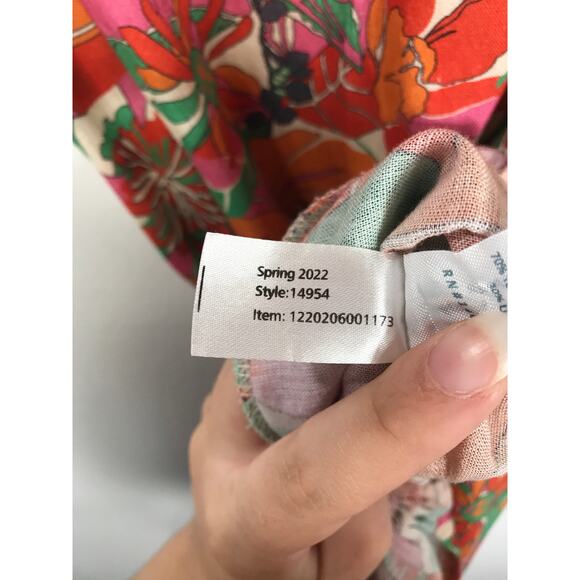 Marine Layer Laney Mini Dress In Vintage Floral Print Linen Women's Braided Belt - Picture 12 of 14